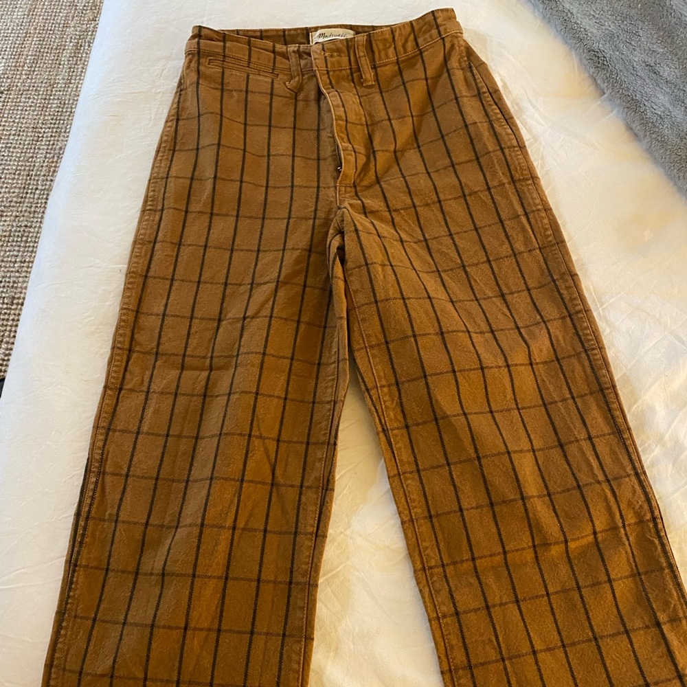 Madewell Wide Leg Emmett Windowpane Pants